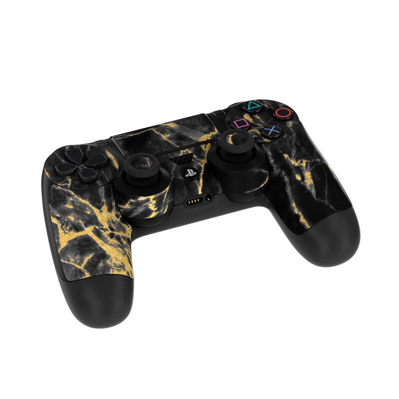 Sony PS4 Controller Skin - Black Gold Marble (Image 5)
