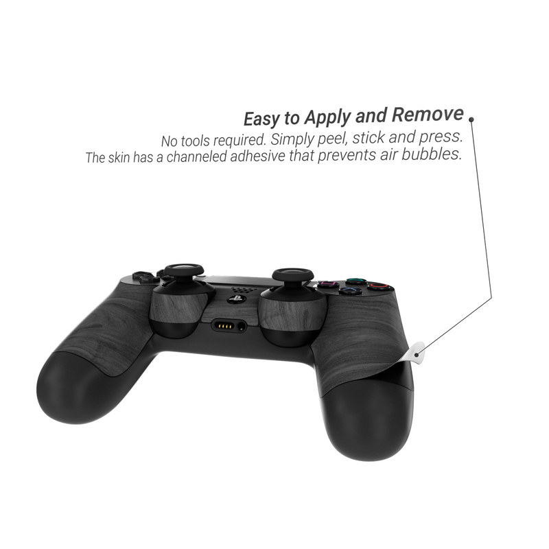 Sony PS4 Controller Skin - Black Woodgrain (Image 2)