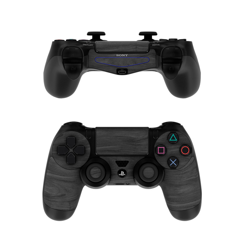 Sony PS4 Controller Skin - Black Woodgrain (Image 1)