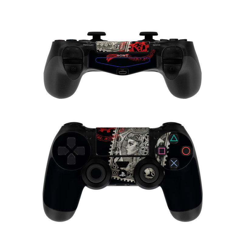Sony PS4 Controller Skin - Black Penny (Image 1)