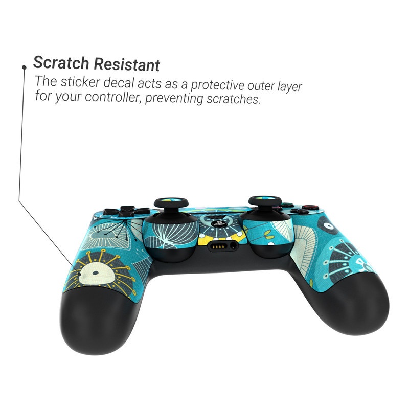 Sony PS4 Controller Skin - Blooms Teal (Image 3)