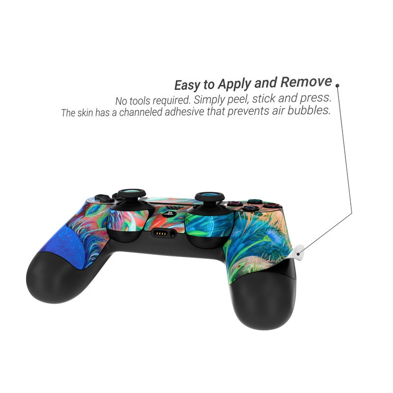 Sony PS4 Controller Skin - Coral Peacock (Image 2)