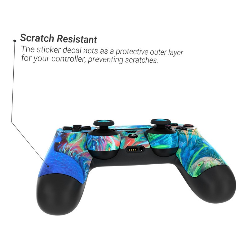 Sony PS4 Controller Skin - Coral Peacock (Image 3)