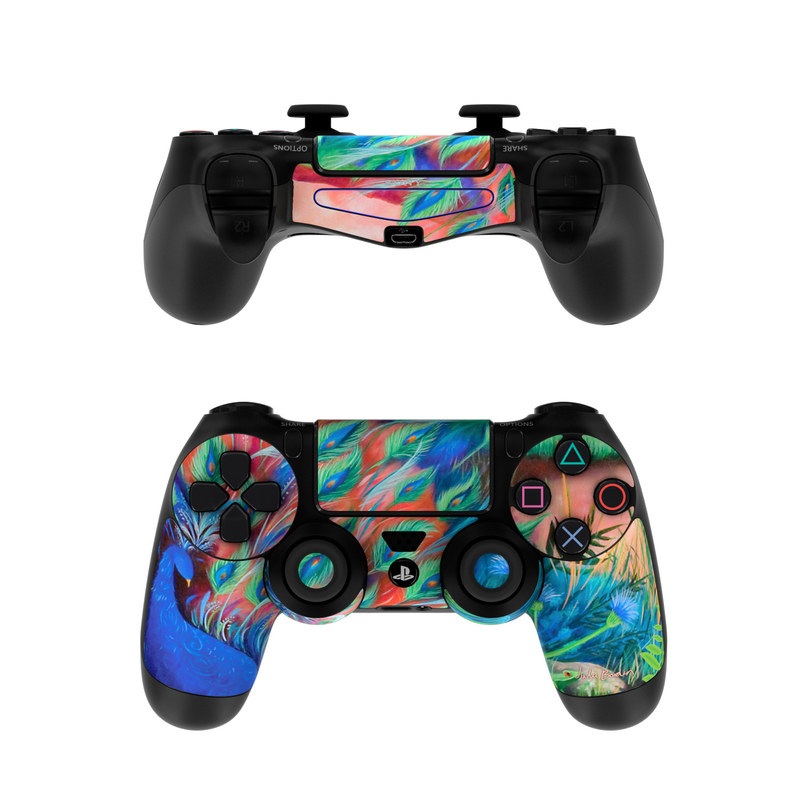 Sony PS4 Controller Skin - Coral Peacock (Image 1)