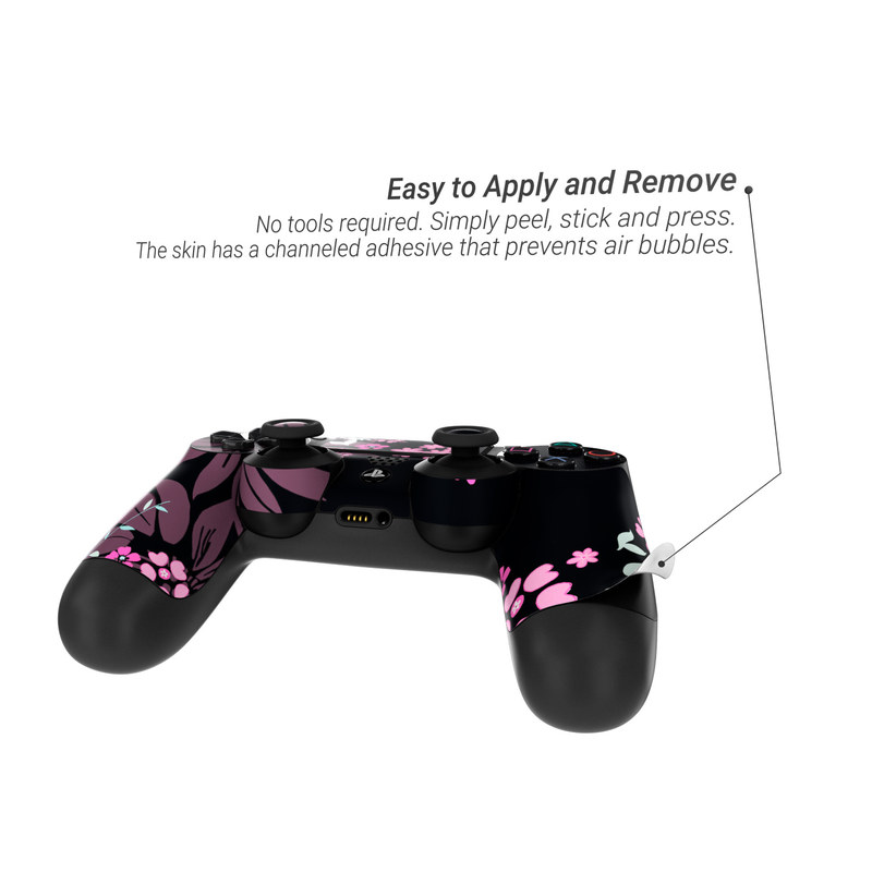 Sony PS4 Controller Skin - Dark Flowers (Image 2)