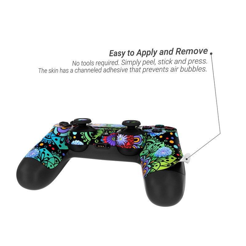 Sony PS4 Controller Skin - Funky Floratopia (Image 2)