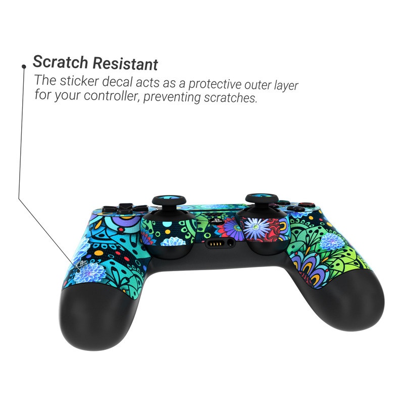Sony PS4 Controller Skin - Funky Floratopia (Image 3)