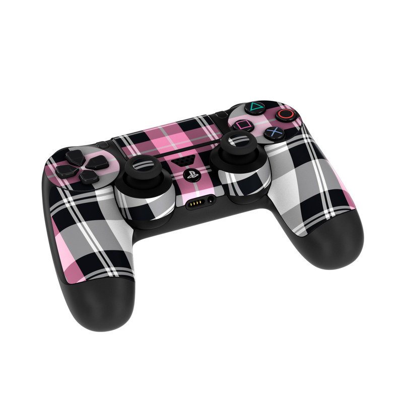 Sony PS4 Controller Skin Pink Plaid DecalGirl