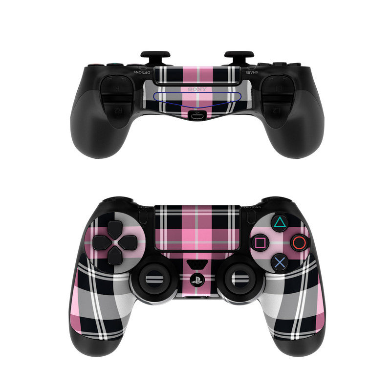 Sony PS4 Controller Skin - Pink Plaid (Image 1)