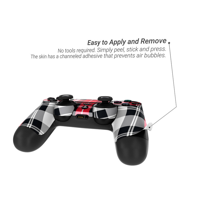 Sony PS4 Controller Skin - Red Plaid (Image 2)