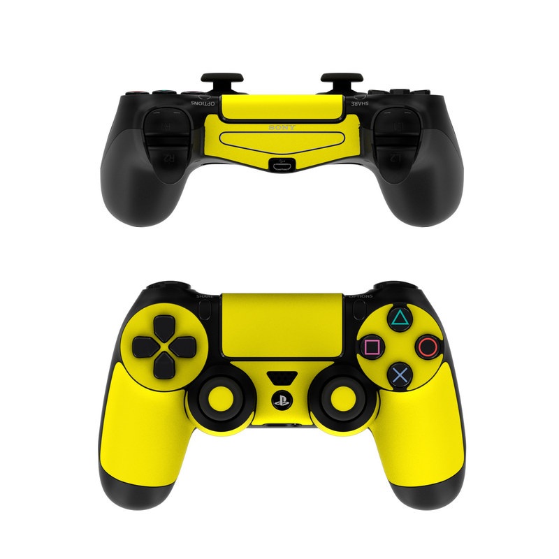 Sony PS4 Controller Skin - Solid State Yellow (Image 1)