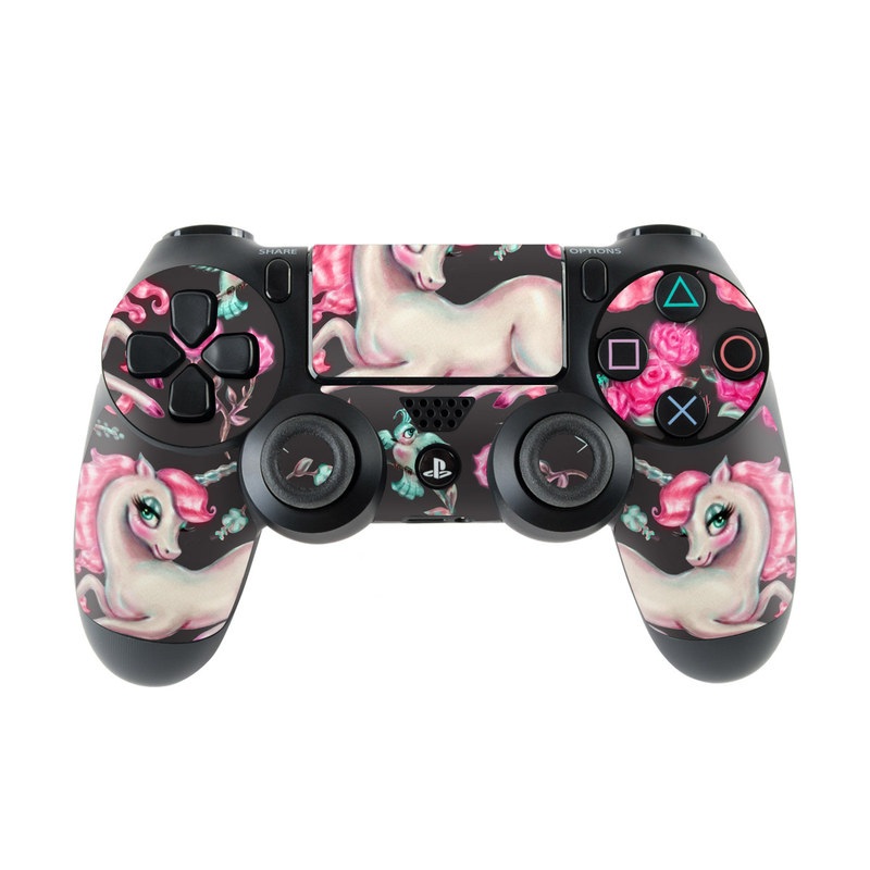 Sony PS4 Controller Skin - Unicorns and Roses (Image 1)