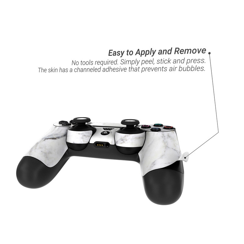 Sony PS4 Controller Skin - White Marble (Image 2)