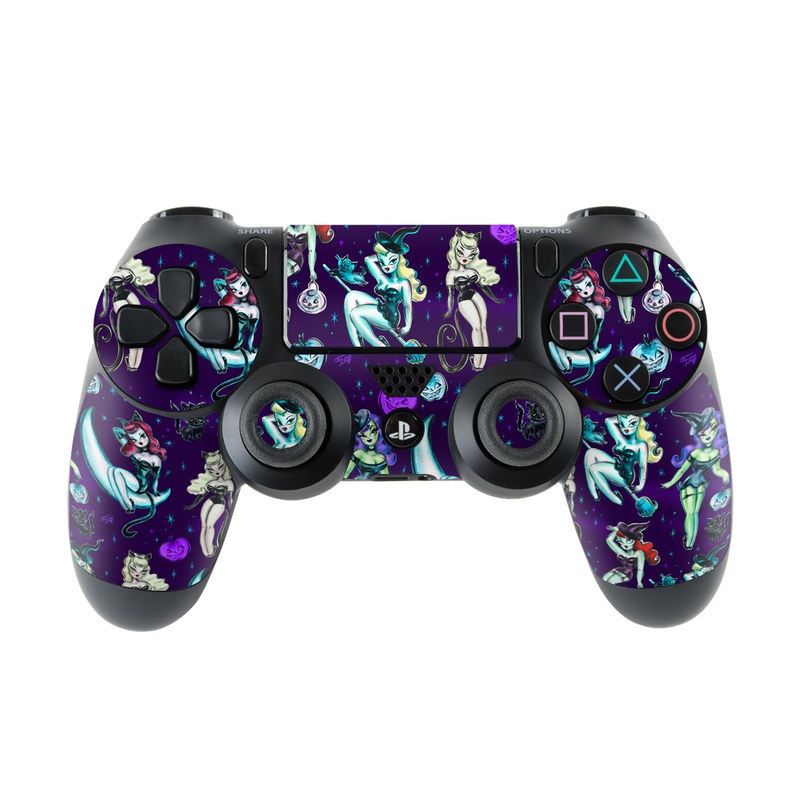 Sony PS4 Controller Skin - Witches and Black Cats (Image 1)