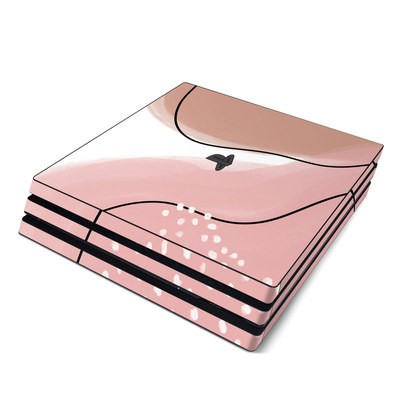 Sony PS4 Pro Skin - Abstract Pink and Brown