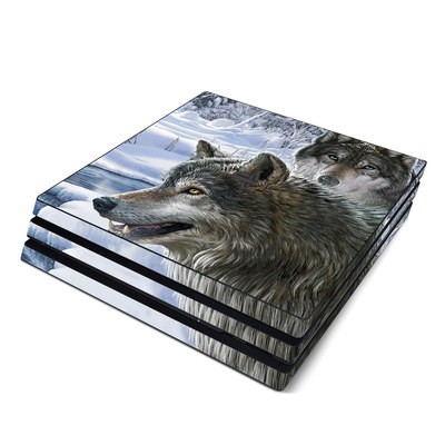 Sony PS4 Pro Skin - Snow Wolves