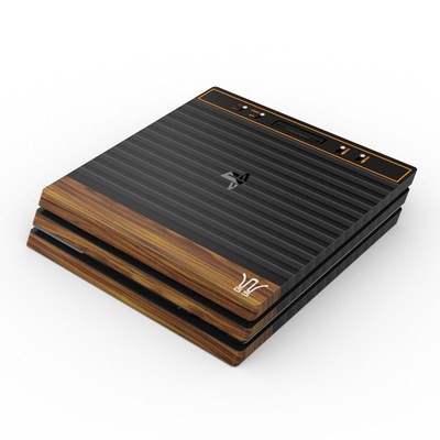 Sony PS4 Pro Skin - Wooden Gaming System