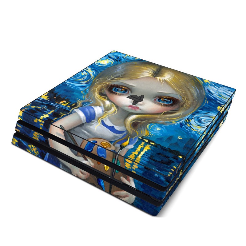 Sony PS4 Pro Skin - Alice in a Van Gogh (Image 1)