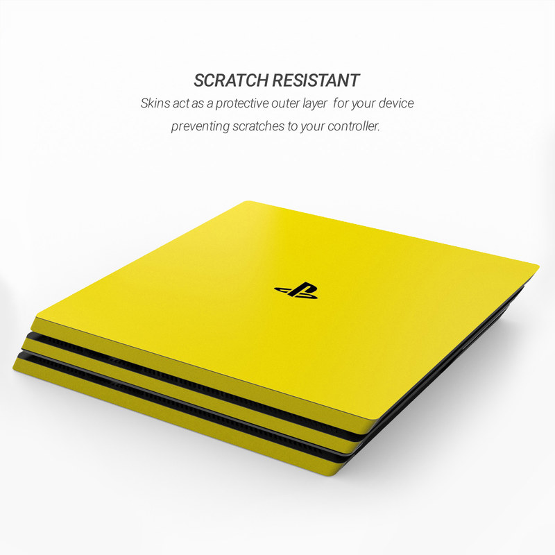 Sony PS4 Pro Skin - Solid State Yellow (Image 3)