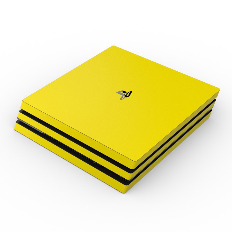 Sony PS4 Pro Skin - Solid State Yellow (Image 1)