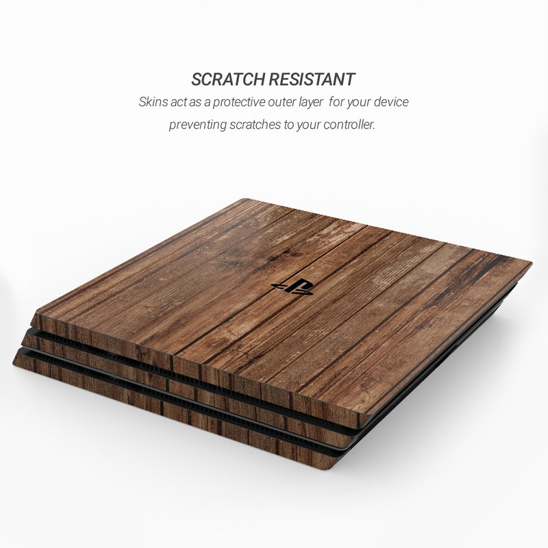 Sony PS4 Pro Skin - Stripped Wood (Image 3)