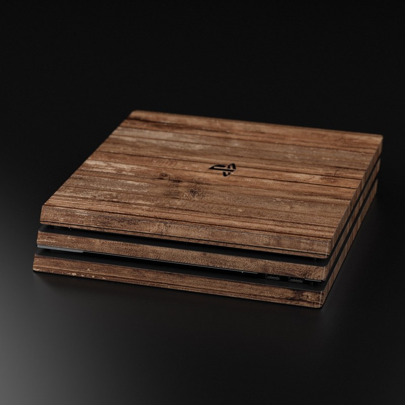 Sony PS4 Pro Skin - Stripped Wood (Image 5)