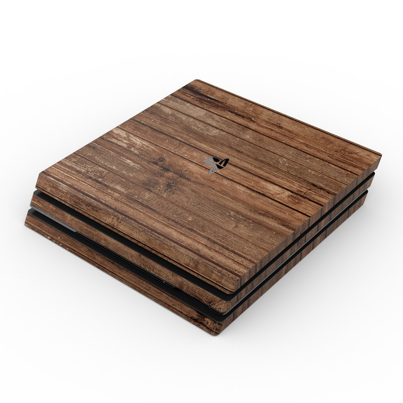 Sony PS4 Pro Skin - Stripped Wood (Image 1)