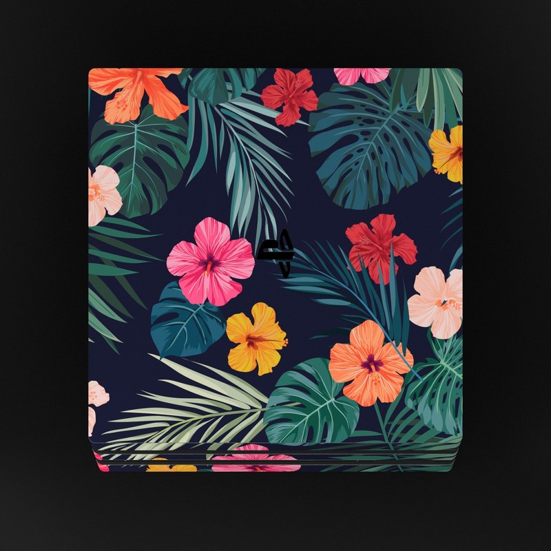 Sony PS4 Pro Skin - Tropical Hibiscus (Image 4)