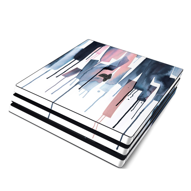 Sony PS4 Pro Skin - Watery Stripes (Image 1)