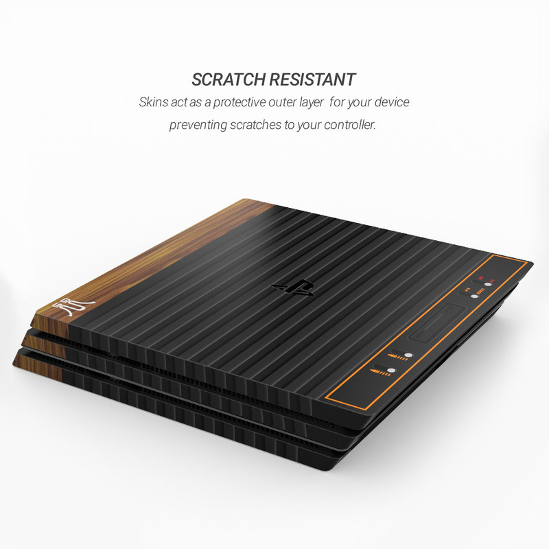 Sony PS4 Pro Skin - Wooden Gaming System (Image 3)