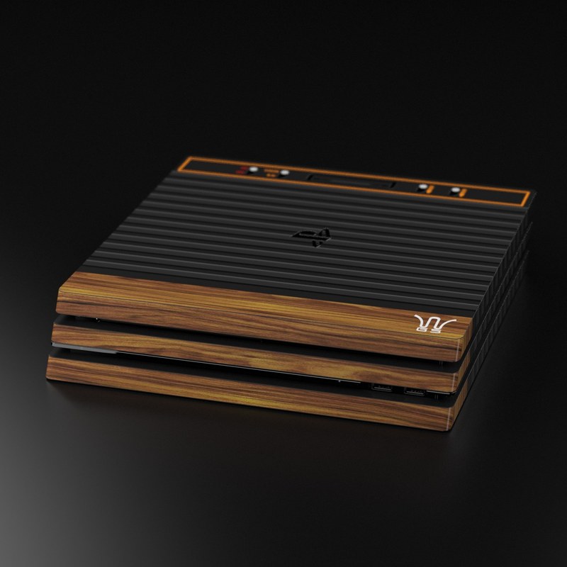 Sony PS4 Pro Skin - Wooden Gaming System (Image 5)