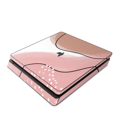 Sony PS4 Slim Skin - Abstract Pink and Brown