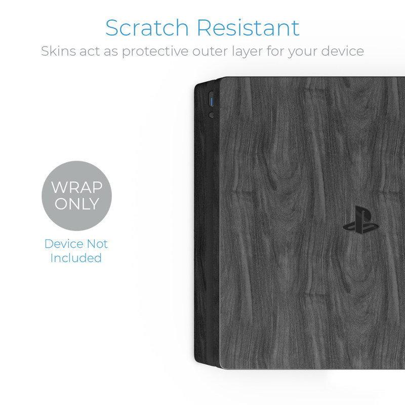 Sony PS4 Slim Skin - Black Woodgrain (Image 2)