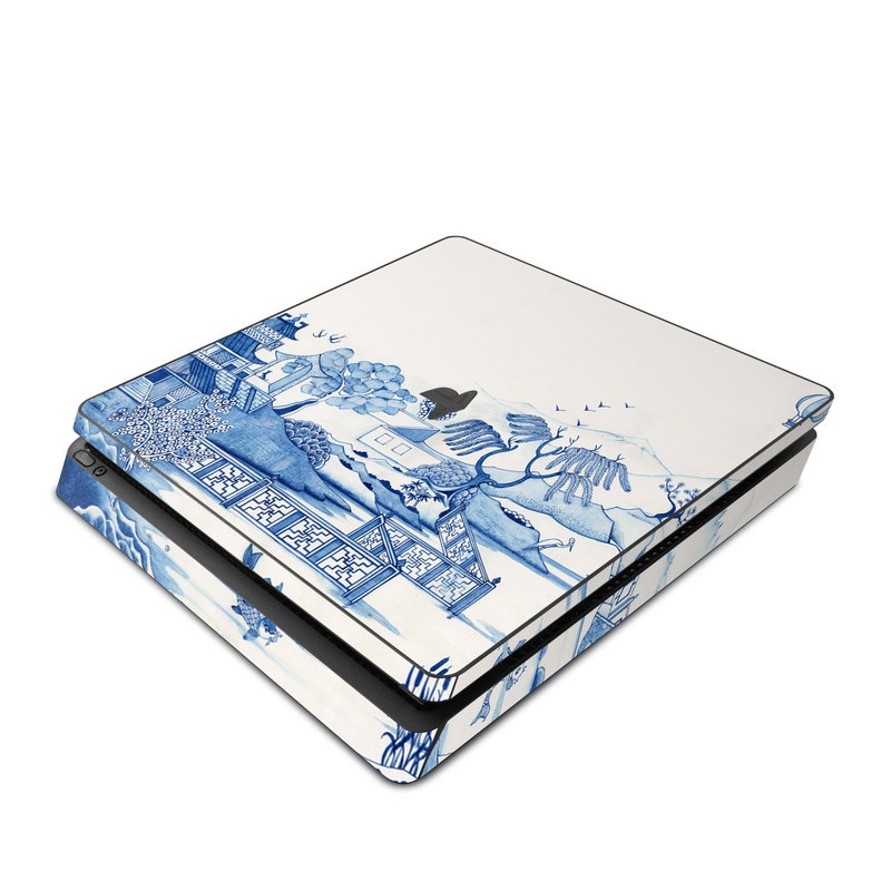 Sony PS4 Slim Skin - Blue Willow (Image 1)