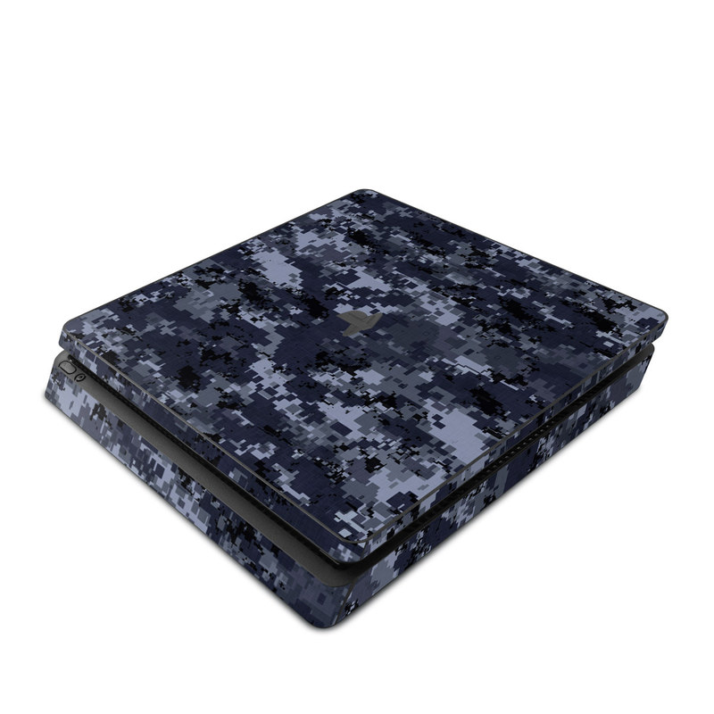 Sony PS4 Slim Skin - Digital Navy Camo (Image 1)