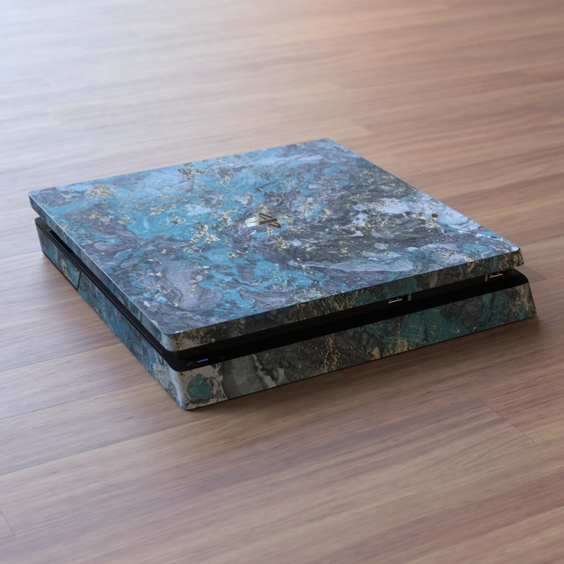 Sony PS4 Slim Skin - Gilded Glacier Marble (Image 5)