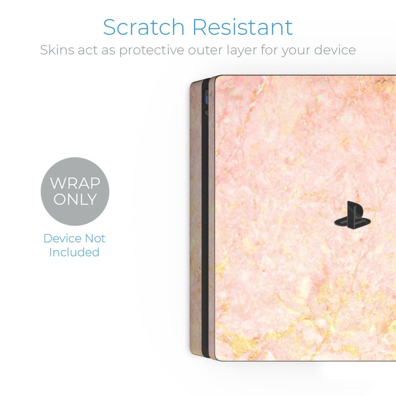Sony PS4 Slim Skin - Rose Gold Marble (Image 2)