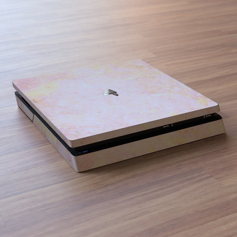 Sony PS4 Slim Skin - Rose Gold Marble (Image 5)