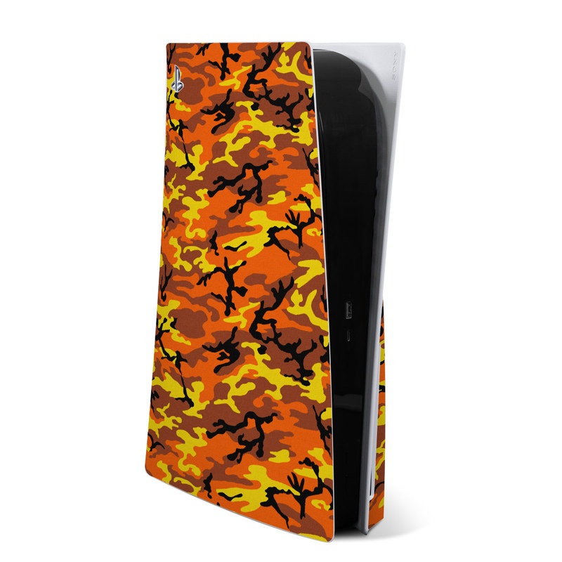 Sony PS5 Skin - Orange Camo by Camo | DecalGirl