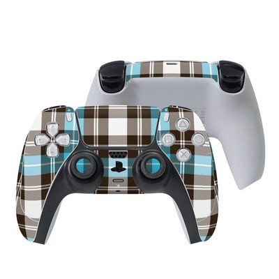 Sony PS5 Controller Skin - Turquoise Plaid