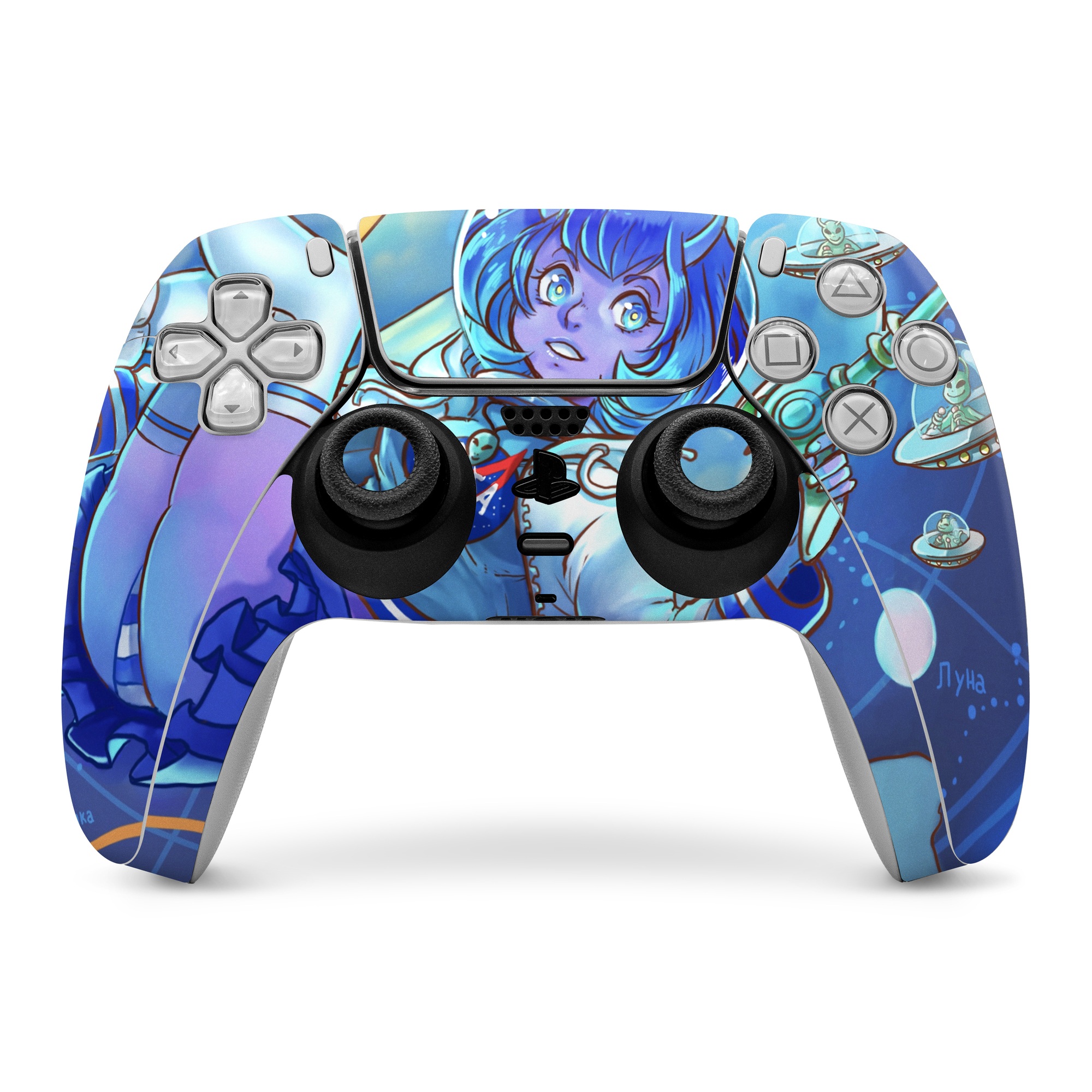 Sony PS5 Controller Skin - We Come in Peace (Image 1)