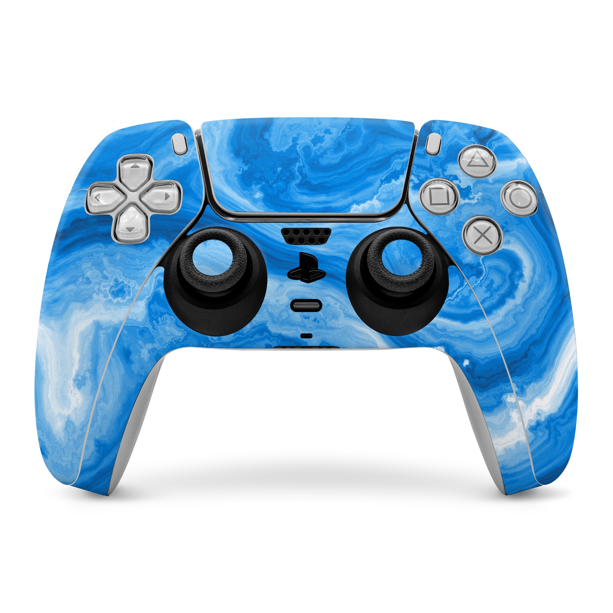 Sony PS5 Controller Skin - Sapphire Agate by Marble Collection | DecalGirl