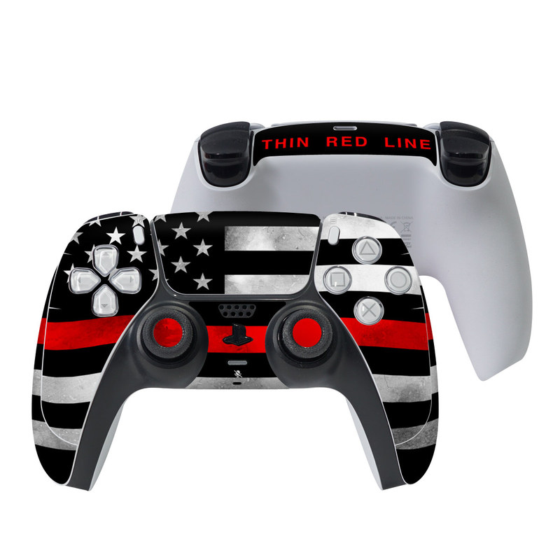 Sony PS5 Controller Skin - Thin Red Line (Image 1)