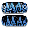 PSP 3000 Skin - Blue Neon Flames (Image 1)