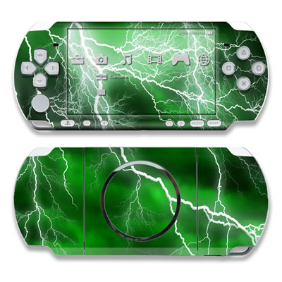 PSP 3000 Skin - Apocalypse Green