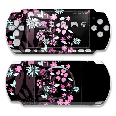 PSP 3000 Skin - Dark Flowers