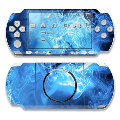 PSP 3000 Skin - Blue Quantum Waves