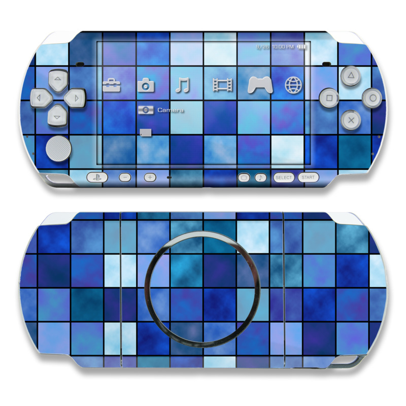 PSP 3000 Skin - Blue Mosaic (Image 1)