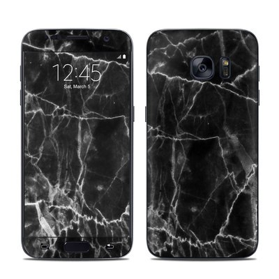 Samsung Galaxy S7 Skin - Black Marble