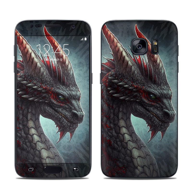 Samsung Galaxy S7 Skin - Black Dragon (Image 1)